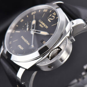 PAM531 “Q” Luminor GMT VSF 44mm Black Dial Leather Strap P9003 - Image 7