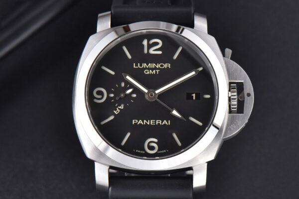 PAM320 Luminor Marina GMT VSF 44mm Black Dial Rubber Strap P9001