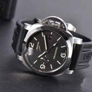 PAM320 Luminor Marina GMT VSF 44mm Black Dial Rubber Strap P9001 - Image 8