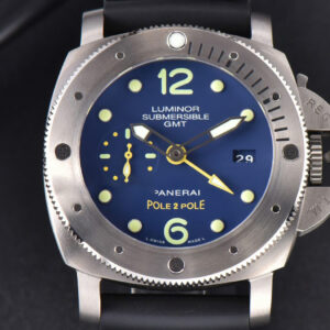 PAM719 Luminor Submersible 1950 GMT Mike Horn VSF 47mm Blue Dial Rubber Strap P9001