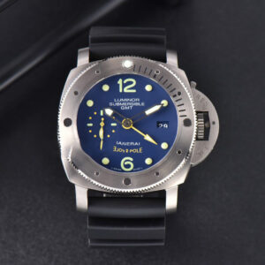 PAM719 Luminor Submersible 1950 GMT Mike Horn VSF 47mm Blue Dial Rubber Strap P9001 - Image 6