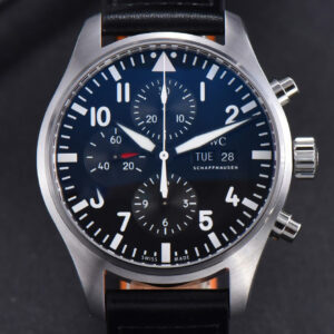Pilot Chrono Spitfire IW377709 ZF 43MM Black Dial Black Leather Strap A7750