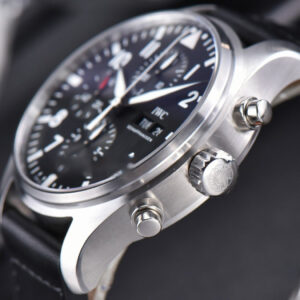 Pilot Chrono Spitfire IW377709 ZF 43MM Black Dial Black Leather Strap A7750 - Image 12
