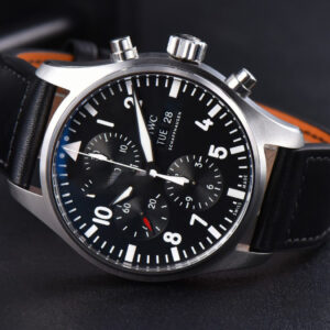 Pilot Chrono Spitfire IW377709 ZF 43MM Black Dial Black Leather Strap A7750 - Image 26