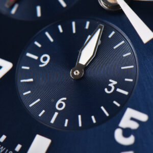 Pilot Chrono Spitfire IW377714 ZF 43MM Blue Dial Brown Leather Strap A7750 - Image 14
