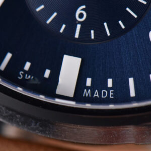 Pilot Chrono Spitfire IW377714 ZF 43MM Blue Dial Brown Leather Strap A7750 - Image 15