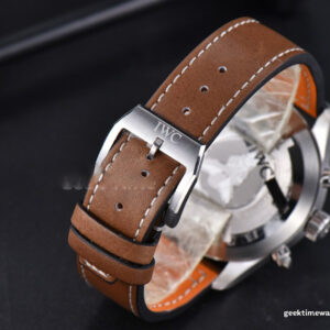Pilot Chrono Spitfire IW377714 ZF 43MM Blue Dial Brown Leather Strap A7750 - Image 21