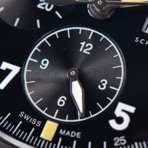 Pilot Chrono Spitfire IW387903 SS ZF 41MM Black Dial Brown Leather Strap A7750 - Image 2