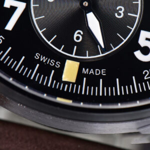 Pilot Chrono Spitfire IW387903 SS ZF 41MM Black Dial Brown Leather Strap A7750 - Image 3