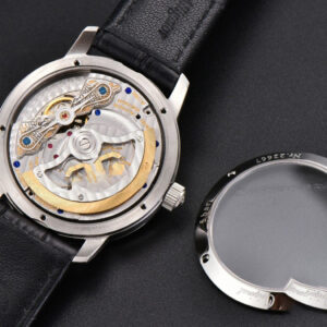 Panomatic Lunar 40mm APSF White Dial Black Leather Strap A23J - Image 27