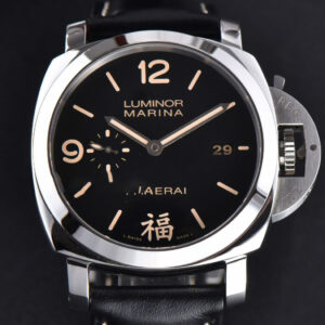 PAM498 Luminor Marina VSF 44mm Black Dial Leather Strap P9000