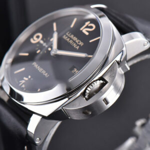 PAM498 Luminor Marina VSF 44mm Black Dial Leather Strap P9000 - Image 12