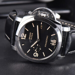 PAM498 Luminor Marina VSF 44mm Black Dial Leather Strap P9000 - Image 16