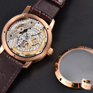 Panomatic Lunar 40mm APSF RG White Dial Brown Leather Strap A23J - Image 25