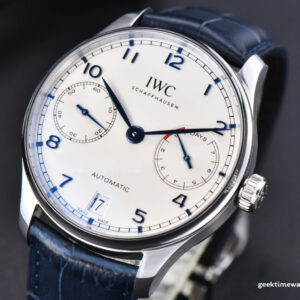 Portuguese Real PR IW500107 ZF 42MM White Dial Blue Marker Blue Leather Strap A51011 - Image 4