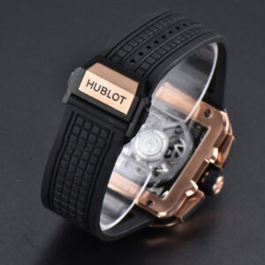 Square Bang Unico 42mm BBF RG Skeleton Dial Rubber Strap A1280 - Image 12