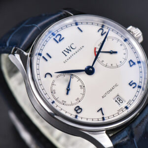 Portuguese Real PR IW500107 ZF 42MM White Dial Blue Marker Blue Leather Strap A51011 - Image 10