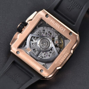 Square Bang Unico 42mm BBF RG Ceramic Skeleton Dial Rubber Strap A1280 - Image 5