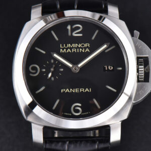 PAM312 Luminor 1950 3 Days VSF 44mm Black Dial Leather Strap P9000