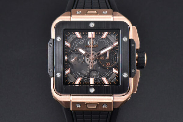 Square Bang Unico 42mm BBF RG Ceramic Skeleton Dial Rubber Strap A1280