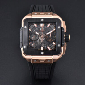 Square Bang Unico 42mm BBF RG Ceramic Skeleton Dial Rubber Strap A1280 - Image 14