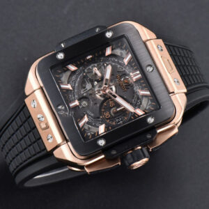 Square Bang Unico 42mm BBF RG Ceramic Skeleton Dial Rubber Strap A1280 - Image 15