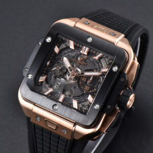 Square Bang Unico 42mm BBF RG Ceramic Skeleton Dial Rubber Strap A1280 - Image 16