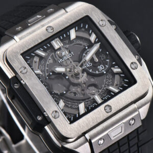 Square Bang Unico 42mm BBF Titanium Skeleton Dial Rubber Strap A1280 - Image 9