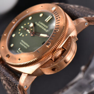 PAM382 Bronzo Submersible VSF 47mm Green Dial Leather Strap P9000 - Image 13