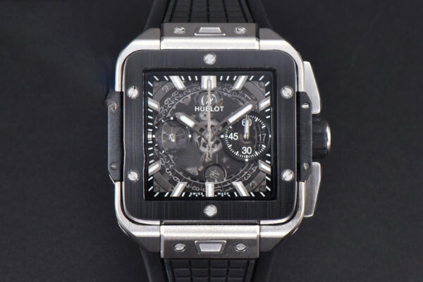 Square Bang Unico 42mm BBF Ceramic Skeleton Dial Rubber Strap A1280
