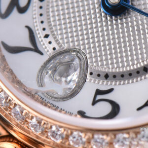 Queen of Naples Ladies ZF 28.5MM RG Diamond White MOP Dial Leather Strap Jap 6T51 - Image 3