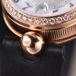 Queen of Naples Ladies ZF 28.5MM RG Diamond White MOP Dial Leather Strap Jap 6T51 - Image 6