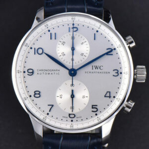 Portugieser Chrono IW371446 ZF 41MM White Dial Blue Strap Cal69355