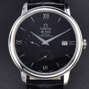 De Ville Hour Vision VSF 41mm Black Dial Roma Marker Leather Strap A8500