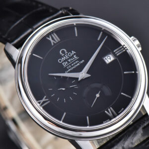 De Ville Hour Vision VSF 41mm Black Dial Roma Marker Leather Strap A8500 - Image 8