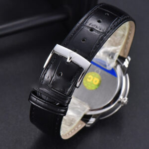 De Ville Hour Vision VSF 41mm Black Dial Roma Marker Leather Strap A8500 - Image 12