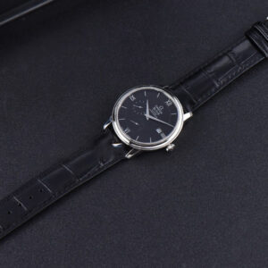 De Ville Hour Vision VSF 41mm Black Dial Roma Marker Leather Strap A8500 - Image 17