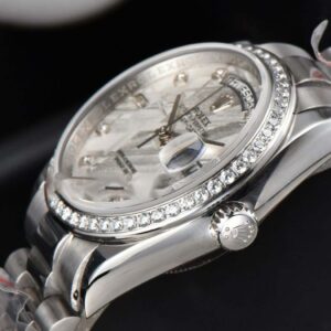 Daydate 36MM GMF SS Meteorite Dial Diamond Marker SS Bracelet A3235 - Image 7