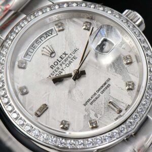 Daydate 36MM GMF SS Meteorite Dial Diamond Marker SS Bracelet A3235 - Image 6