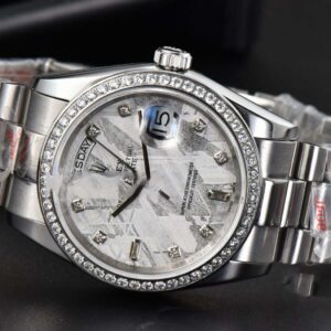 Daydate 36MM GMF SS Meteorite Dial Diamond Marker SS Bracelet A3235 - Image 3