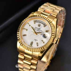 Daydate 36MM GMF Meteorite Dial Diamond Marker SS Bracelet A3235 - Image 13