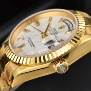 Daydate 36MM GMF Meteorite Dial Diamond Marker SS Bracelet A3235 - Image 6