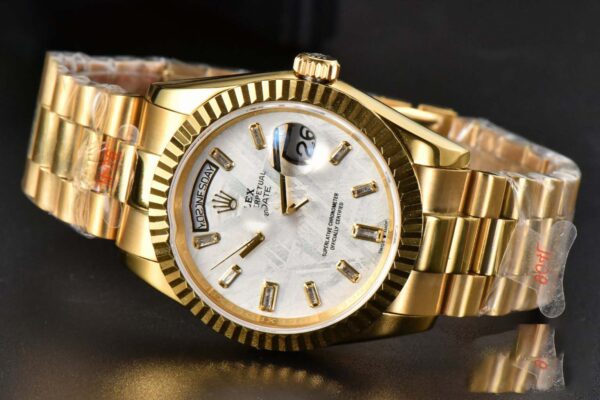 Daydate 36MM GMF Meteorite Dial Diamond Marker SS Bracelet A3235