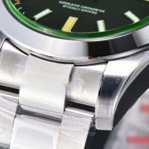 Milgauss 116400 40mm 904L GMF Black Dial SS Bracelet SH3131 - Image 9