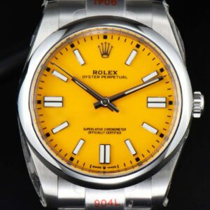 Oyster Perpetual 124300 41mm EWF Yellow Dial SS Bracelet A3230 - Image 27