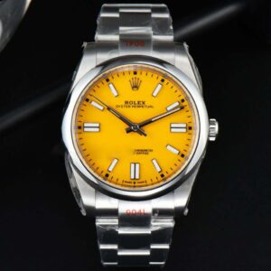 Oyster Perpetual 124300 41mm EWF Yellow Dial SS Bracelet A3230 - Image 10