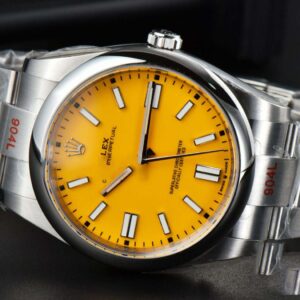 Oyster Perpetual 124300 41mm EWF Yellow Dial SS Bracelet A3230