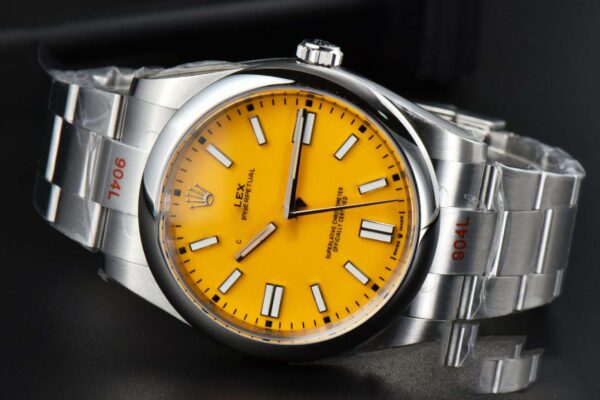 Oyster Perpetual 124300 41mm EWF Yellow Dial SS Bracelet A3230