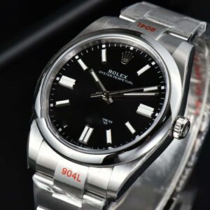 Oyster Perpetual 124300 41mm VSF 904L Black Dial SS Bracelet VS3235 - Image 10