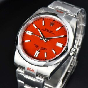 Oyster Perpetual 124300 41mm EWF Red Dial SS Bracelet A3230 - Image 10